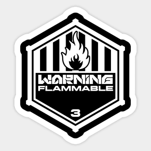 Warning: Flammable Sticker